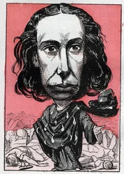 Retrato de Louise Michel (1830-1905), professora, ativista operária, anarquista, apelidada de "Louve Rouge".