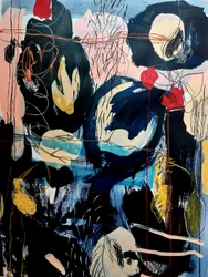 Fluxo abstrato sombrio