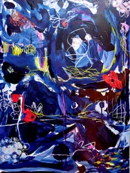 Abstrato em azul dinâmico