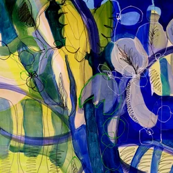 Flores abstratas e vibrantes