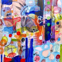 Peixe abstrato vibrante