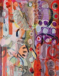 Fluxo abstrato vibrante