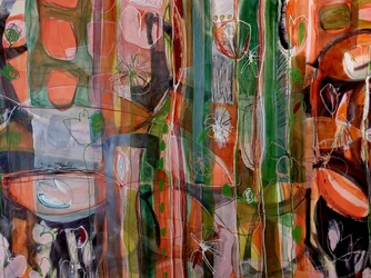 Jardim abstrato vibrante