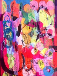 Jardim abstrato vibrante