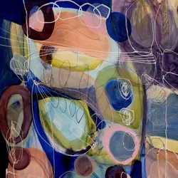 Formas abstratas orgânicas vibrantes