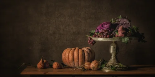 Natureza morta na mesa da cozinha