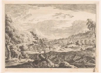 Paisagem com aldeia
