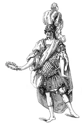 Traje do teatro francês, 1885.