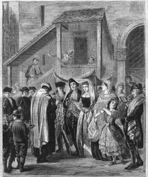 Casamento judeu na Alemanha, em 1869.