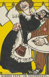 Café vienense: No Little Café Wiener Café: Im Tschecherl, 1911.