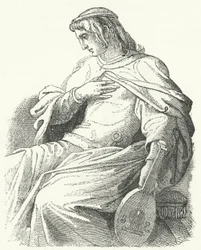 Wolfram von Eschenbach, cavaleiro e poeta alemão (gravura)