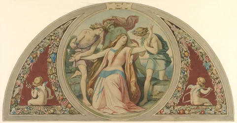 Três rapazes salvam a desesperada Pamina do suicídio, 1864