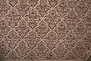 Kasbah de Thamiel glaoui, estuque, detalhe (cerâmica)