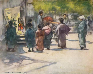 Em frente à tenda, c1887, 1901