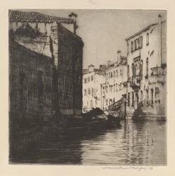 Um canal traseiro, Veneza (Palácios)
