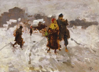 Figuras na neve,