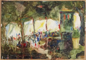 A Feira (aguarela sobre papel)