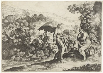 O anjo conforta Agar A História de Hagar (título da série)