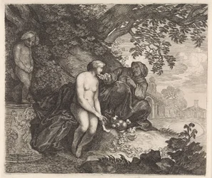 Vertumnus tenta seduzir Pomona