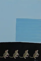 Quatro ratos em marcha