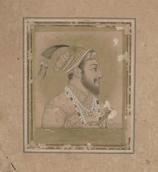 Retrato de Shah Jehan, século XVII (tinta aquarela e ouro)