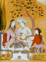 Casal amoroso e servo, 1696.