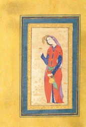 Senhora segurando uma xícara, meados do século XVII