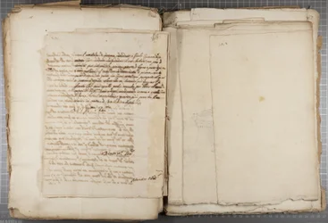 Carteira de desenhos de Mutio Oddi de Urbino e outros, p120, verso, c.1635-40 (caneta e tinta no papel em volume encadernado)