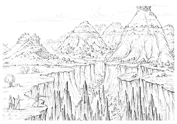 Canyon, América do Norte, 1841.