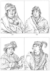 Chefes do Seminole, Fort Moultrie, Carolina do Sul, 1837-1838 1841.