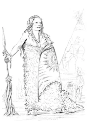 Smoke, chefe da tribo Ponca, 1841.