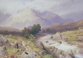 Cena das montanhas perto de Dalmally, Argyll (wc na lona)