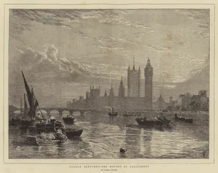 Esboços de Londres, as Casas do Parlamento