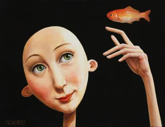 Mulher Sonhadora Peixinho Dourado