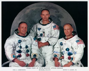 A tripulação da Apollo 11, 1969.