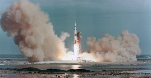 A decolagem de Apollo 15, Kennedy Space Center, Flórida, EUA, 1971.