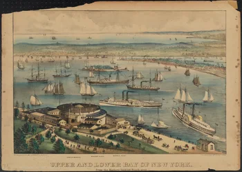 Baía superior e inferior de Nova York, c.1881