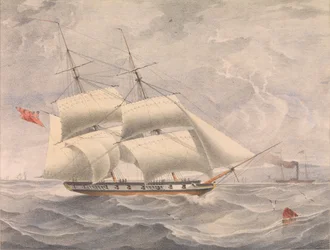 O brigue HMS "Fantome