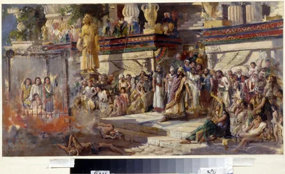 Os três jovens na fornalha ardente, 1879 (óleo no papelão)