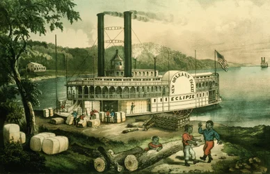 Carregamento de algodão no Mississipi