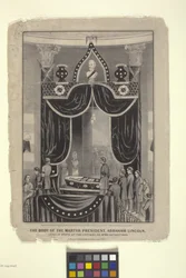 Corpo do Mártir Presidente, Abraham Lincoln (litografia)