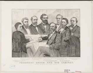 Presidente Hayes e seu gabinete, c.1877 (litho)