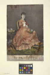 O Dia Antes do Casamento (litografia colorida à mão)