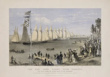 A regata do New York Yacht Club, c.1869 (litografia a cores)