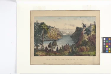 A Viagem do Rio Niágara (litografia colorida à mão)
