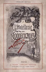 Livro "The hotellerie des coquecicrues". Notas a lápis, prefácio de Theodore de Banville
