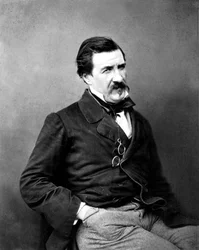 O escritor francês Jules Champfleury fotografado por Nadar, c.1865