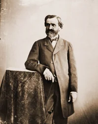Retrato de Giuseppe Verdi, músico 1813-1901 (foto)