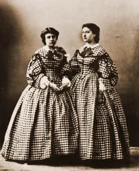 Retrato de Judith Gautier e sua irmã, romancista 1850-1917 (foto)
