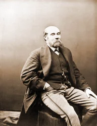 Retrato de Paul Feval, filetonista do período de Gaboriau e Ponson du Terrail 1817-1887 (foto)